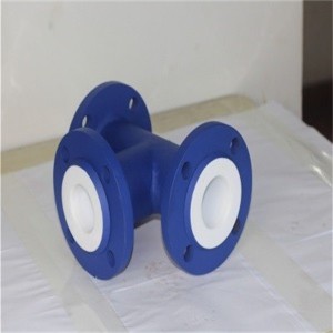 Customized Industrial Corrosion Carbon Steel 304 PTFE Lined Tee