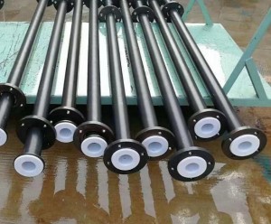 Anticorrosion lining pipe with PTFE lined for acid medium