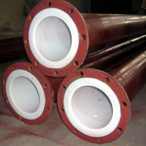 Steel pipe ptfe lined pipe with 2 fixed weld neck flange PTFE-Lined Pipes Connections Flexible Expansion Joints Tanks Lining PTFE-Lined Columns and Tanks