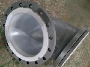 PTFE Lined 90deg Elbow with Fixed Flange or Losse Flange