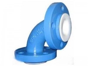 PTFE Lined 90deg Elbow with Fixed Flange or Losse Flange