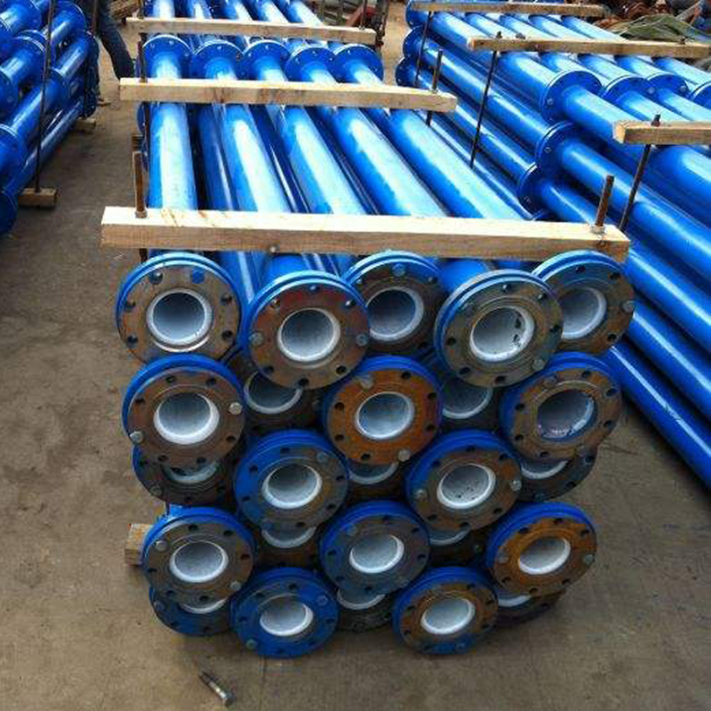 PTFE lined pipe with loose flange for acid medium project use