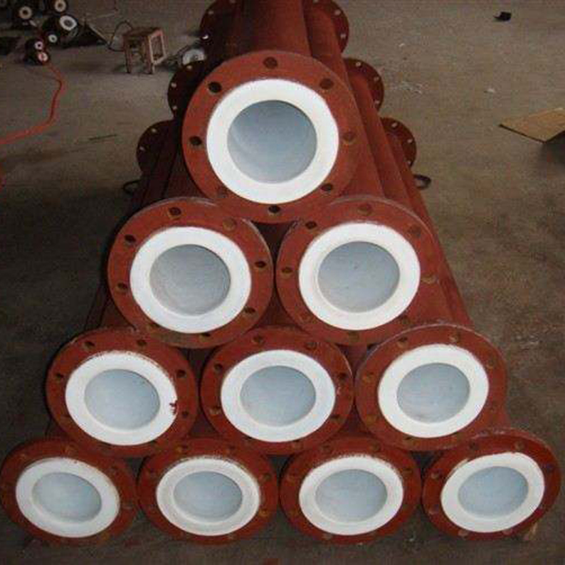 PTFE lined pipe with loose flange