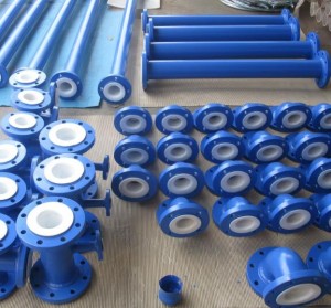 Flanged Connection PTFE Lined Pipe Fittings Lined Elbow Lining Tetrafluoroplastic Carbon Steel Pipe Elbow
