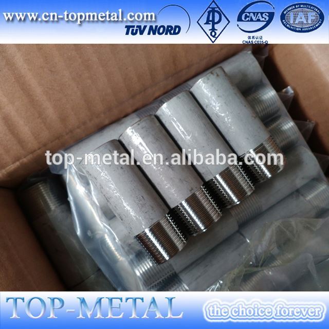 china exporter stainless steel sch80 npt thread nipple