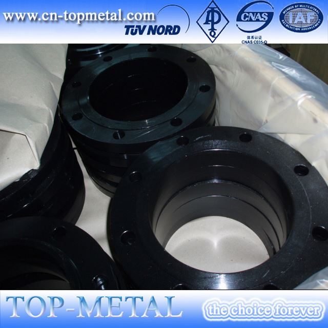 flanges मा pn10 / pn16 कालो चित्रित कार्बन स्टील पर्ची