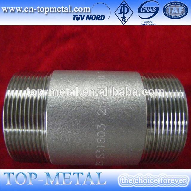 stainless steel male thread long double nipple