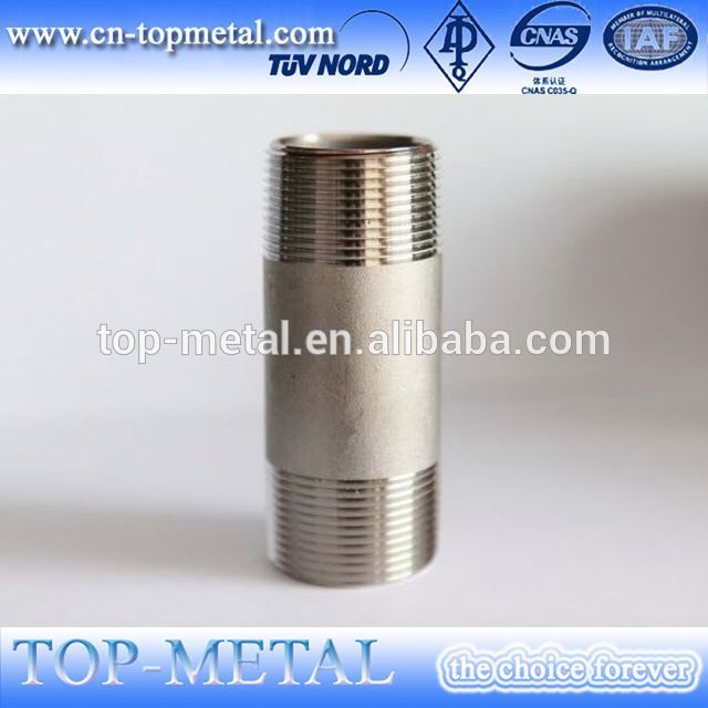 stainless steel male thread long double nipple