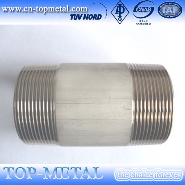 stainless steel sch80 npt thread welding nipple